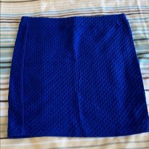 mini skirt in neon blue